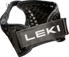 LEKI Trigger Frame Strap Mesh O/S replacement ski pole straps in light grey and dark anthracite with adjustable elastic mesh construction.