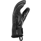 A Leki Women’s Vallarta 3D Glove featuring premium goat leather construction, integrated Trigger 3D frame loop, Primaloft insulation, and adjustable neoprene hook-and-loop cuffs.