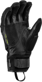 LEKI WCR Coach 3D Glove featuring Trigger 3D technology, waterproof SOFT-TEX® membrane, Thinsulate™ insulation, premium goatskin leather palm, and race-ready protection.