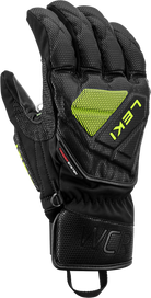 LEKI WCR Coach 3D Glove featuring Trigger 3D technology, waterproof SOFT-TEX® membrane, Thinsulate™ insulation, premium goatskin leather palm, and race-ready protection.