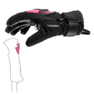 LEKI WCR Core TR JR Race Glove in Pink and Black featuring reinforced construction and race-focused protection for junior alpine ski racers.