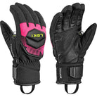 LEKI WCR Core TR JR Race Glove in Pink and Black featuring reinforced construction and race-focused protection for junior alpine ski racers.
