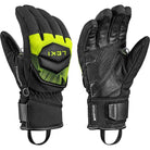 LEKI WCR Core TR JR Race Glove in Yellow and Black featuring reinforced construction and race-focused protection for junior alpine ski racers.