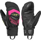 LEKI WCR Core TR Race Mitt in Pink and Black featuring warm mitt construction and race-focused protection for alpine ski racing.