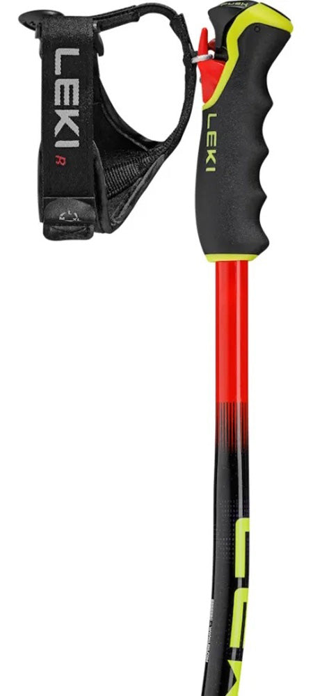 LEKI WCR Evo Lite GS TR Race Poles in Red 2027 featuring lightweight aluminum shafts and a race-focused design for junior giant slalom skiing.