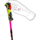 LEKI WCR Evo Lite SL TR Race Poles in Pink 2027 featuring lightweight aluminum shafts and Trigger S grips for junior slalom racing.