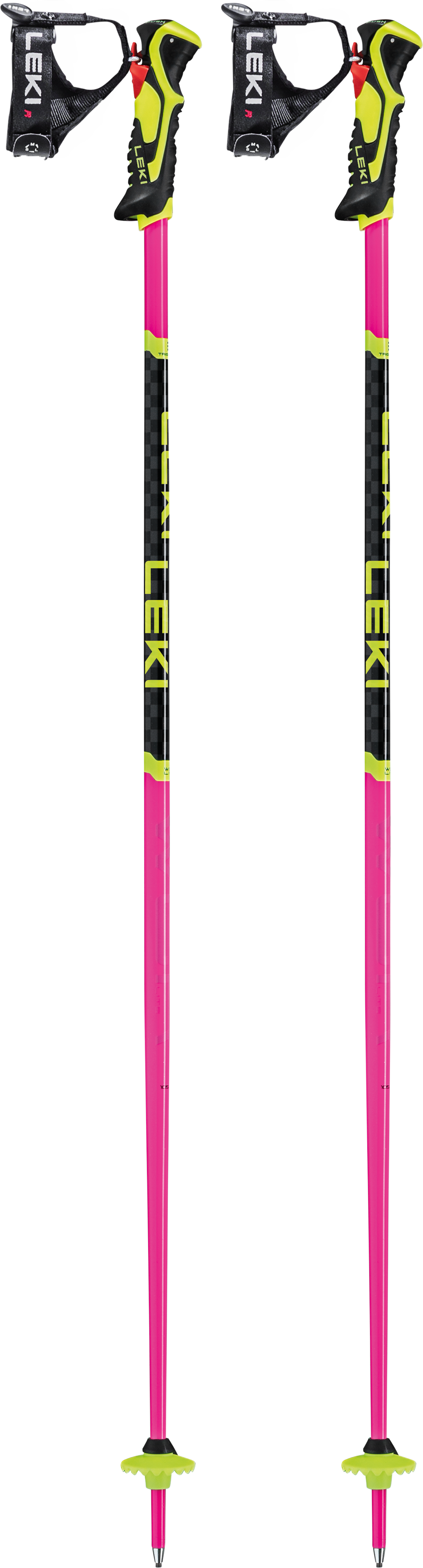 LEKI WCR Lite SL 3D Pink junior slalom race poles with Trigger 3D grip system