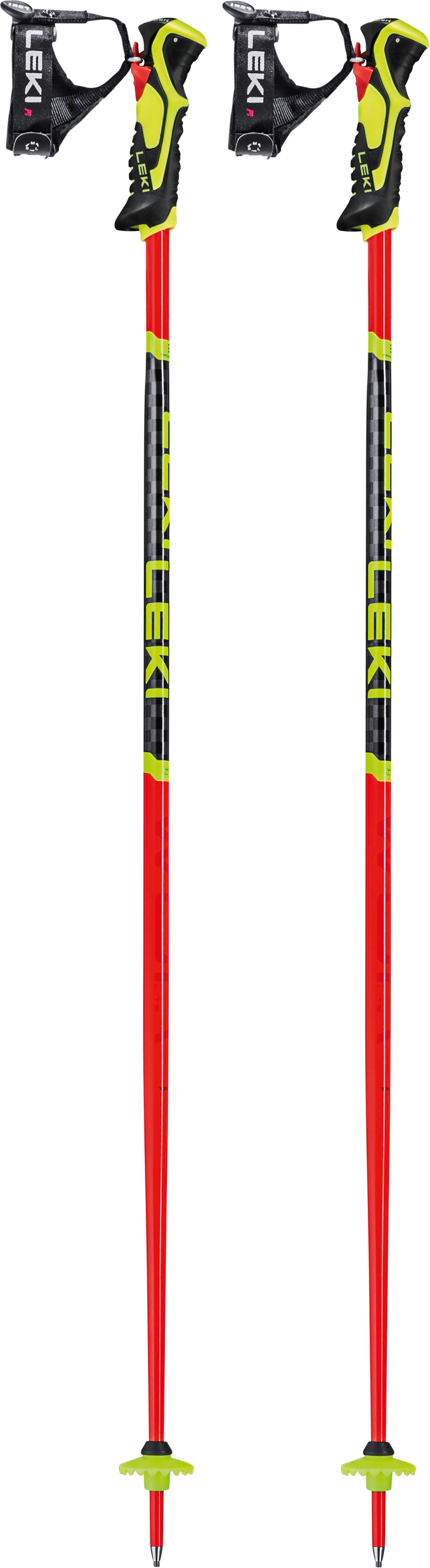 LEKI WCR Lite SL 3D Red junior slalom race poles with Trigger 3D grip system