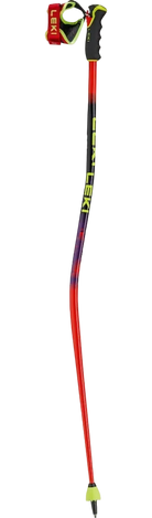 A Leki WCR Pro Lite GS TR Race Poles featuring 16 mm HTS 6.5 aluminum Airfoil shafts, GS bend geometry, Trigger 3D Pro G grips, and carbide tips.