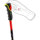 A Leki WCR Pro Lite GS TR Race Poles featuring 16 mm HTS 6.5 aluminum Airfoil shafts, GS bend geometry, Trigger 3D Pro G grips, and carbide tips.