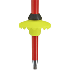 Pair of Leki WCR Pro Lite SL TR Race Poles featuring 16 mm HTS 6.5 aluminum Airfoil shafts, slalom bend geometry, Trigger 3D SL grips, and carbide punch tips.