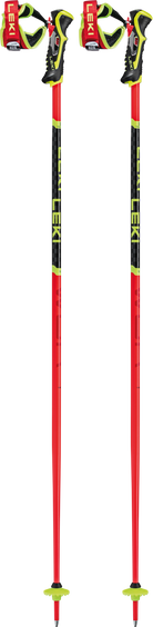 LEKI WCR TBS SL 3D Red slalom race poles with Trigger 3D grip system