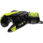 LEKI WCR Venom 3D JR Race Mitt featuring protective race construction, warm mitt design, reinforced panels, and integrated Trigger 3D technology.