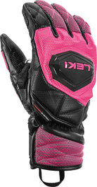 LEKI WCR Venom 3D Junior Race Glove featuring race protection, reinforced construction, and integrated Trigger 3D technology for junior ski racers.