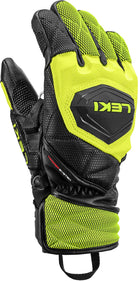 LEKI WCR Venom 3D Junior Race Glove featuring race protection, reinforced construction, and integrated Trigger 3D technology for junior ski racers.