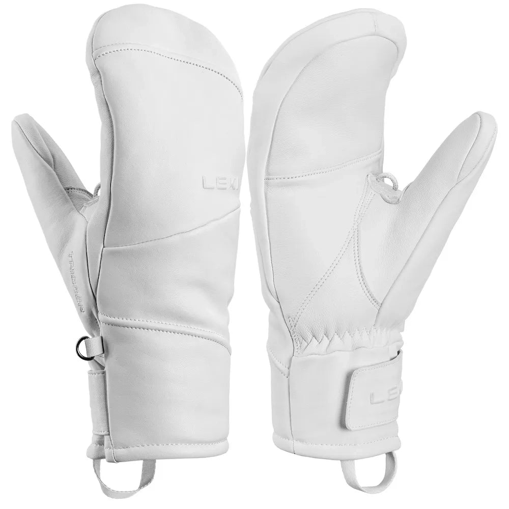 LEKI Women's Glace TR Mitt featuring PrimaLoft Gold insulation, premium sheepskin and goatskin leather, and integrated LEKI Trigger System.