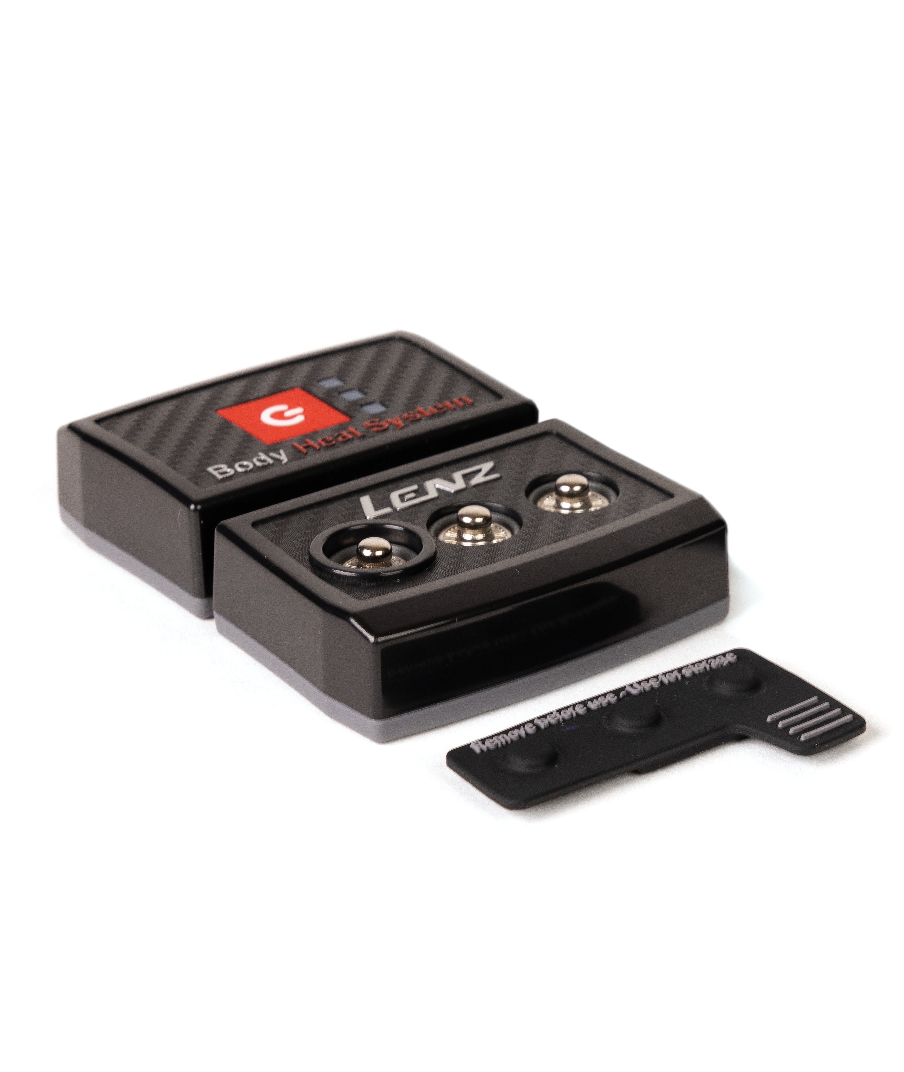 A pack of Lenz Lithium Pack RCB 1400 USB Batteries that are designed to be used with Lenz heated products.