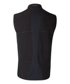 A black Lenz Men's Heat Vest 1.0 featuring built in heating functionality, batteries not included.