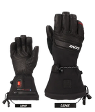 Pair of Lenz Women’s Heat Gloves 9.0 Finger Cap featuring goat leather construction, 360-degree Finger Cap heating elements, Hipora waterproof membrane, and wrist battery pockets.