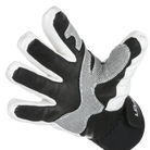 Pair of Level Race Gloves featuring premium waterproof goat leather construction, padded knuckle and finger impact protection, silicone palm grip, and adjustable neoprene wrist cuffs.