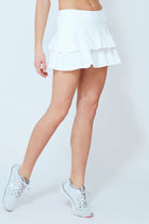 Lija Elite Match Women's Tennis Skort featuring lightweight stretch performance fabric, built-in shorts, moisture-wicking comfort, and athletic styling.