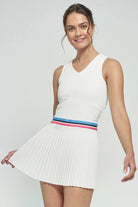Lija Elite Vale Tennis Dress featuring lightweight stretch fabric, moisture-wicking comfort, athletic fit, and modern tennis styling.