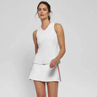 Lija Elite Victory Women's Tennis Tank featuring lightweight performance fabric, moisture-wicking comfort, breathable construction, and athletic styling.