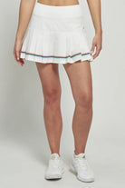 Lija Nevo Women's Club Tennis Skort featuring lightweight stretch performance fabric, built-in shorts, moisture-wicking comfort, and athletic styling.