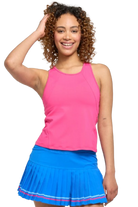 Lija Women's Elite Daily Tennis Tank featuring lightweight performance fabric, moisture-wicking comfort, breathable design, and athletic styling.