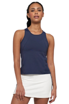 Lija Women's Elite Daily Tennis Tank featuring lightweight performance fabric, moisture-wicking comfort, breathable design, and athletic styling.