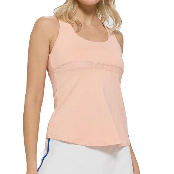Lija Elite Lilian Tennis Tank featuring lightweight performance fabric, moisture-wicking comfort, breathable construction, and athletic styling.