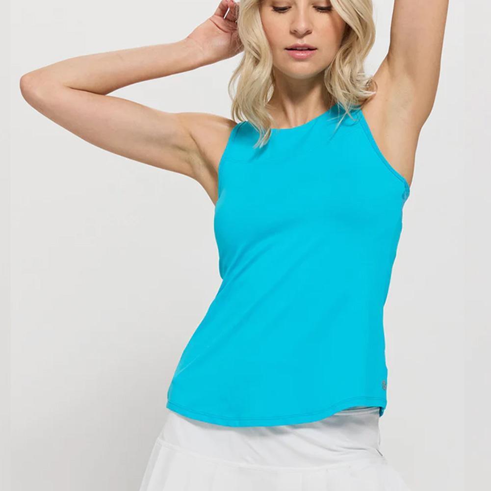 Lija Women's Elite Shane Tennis Tank featuring lightweight performance fabric, moisture-wicking comfort, breathable construction, and athletic styling.