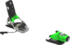 A pair of green and black Look Pivot 15 Super edition ski bindings.
