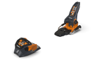 An orange and graphite 2027 Marker Griffon X 13 ski binding that is designed to pair with the Volkl Mantra M7 skis.