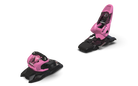 A black and rose Marker Squire 11 binding that is intended for all-mountain skiing.
