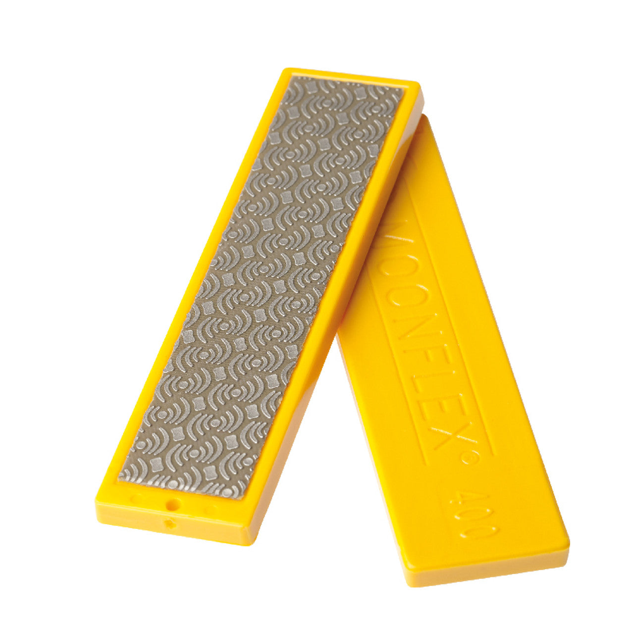 Wintersteiger Moonflex Diamond Stone Yellow, ski tuning stone, diamond stone for skis, ski edge sharpening tool, high-performance ski stone, Wintersteiger ski equipment, ski maintenance tool, diamond sharpening stone, Swiss Sports Haus, West Vancouver ski shop.