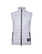 A white Newland Women's Auria Vest that is insulated, moisture-wicking, breathable, and stretchable.