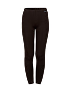 A pair of black Newland Women's Sierra Nevada Leggings that are moisture-wicking, breathable, and stretchable.