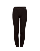 A pair of black Newland Women's Sierra Nevada Leggings that are moisture-wicking, breathable, and stretchable.
