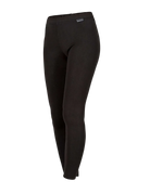 A pair of black Newland Women's Sierra Nevada Leggings that are moisture-wicking, breathable, and stretchable.
