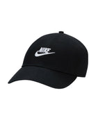 Nike Club Unstructured Futura Wash Cap featuring a washed finish, embroidered Nike logo, curved brim, and adjustable closure.
