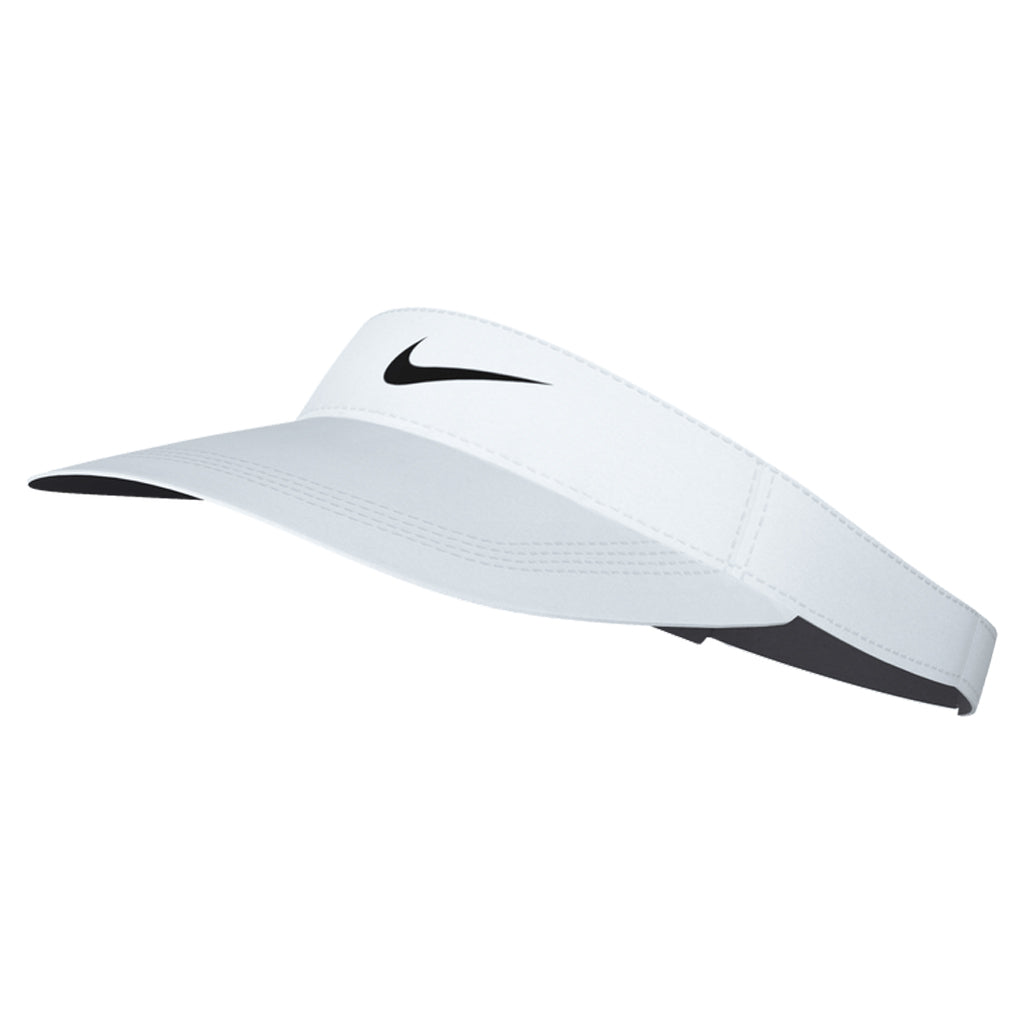 Nike Dri-FIT Ace Visor featuring moisture-wicking technology, an open-top design, adjustable fit, and lightweight performance comfort.