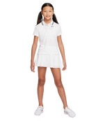 Nike Girls' Dri-FIT Club Golf Skirt featuring moisture-wicking technology, built-in shorts, and lightweight performance comfort.