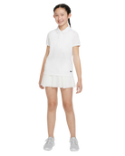 Nike Girls' Dri-FIT Victory Golf Polo featuring moisture-wicking technology, breathable fabric, and a comfortable athletic fit.