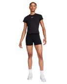 Nike Women's Dri-FIT Tennis Ball Shorts featuring sweat-wicking performance fabric, stretch comfort, secure fit, and tennis ball storage design.
