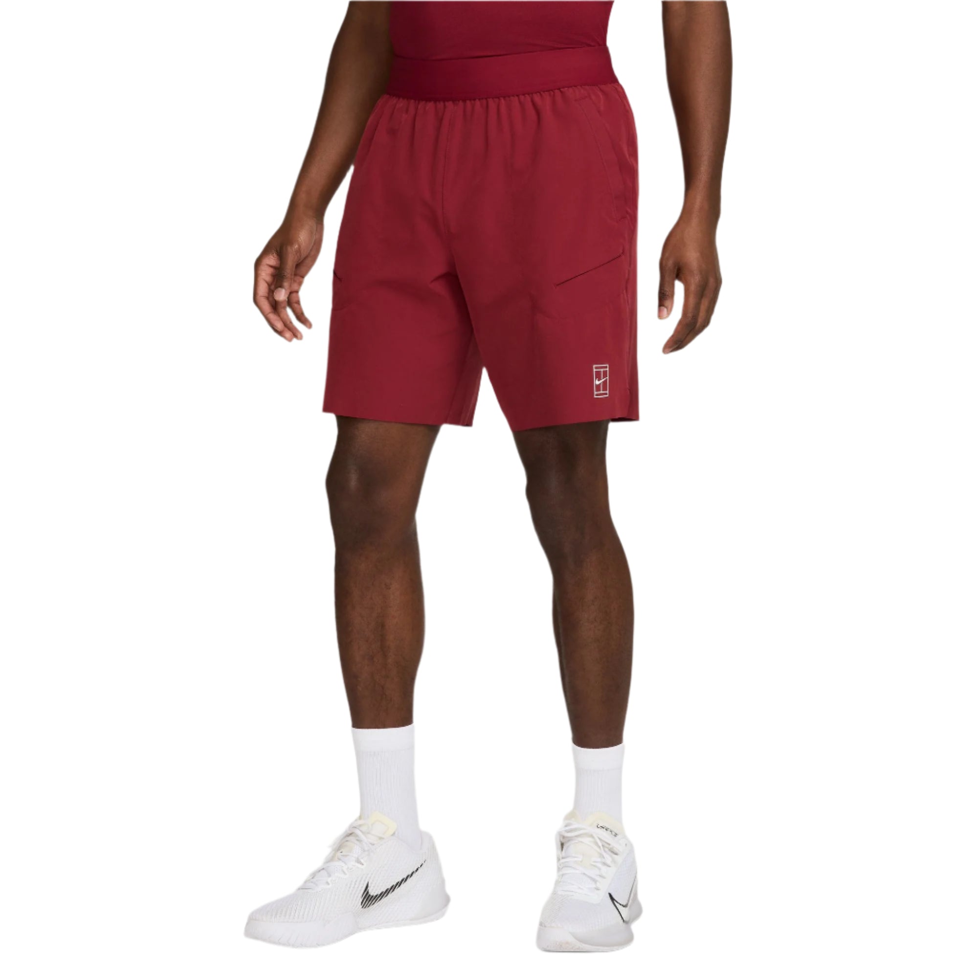 NikeCourt Men's Tennis Dri-FIT Advantage 8 Inch Shorts featuring sweat-wicking performance fabric, breathable comfort, athletic fit, and court-ready styling.