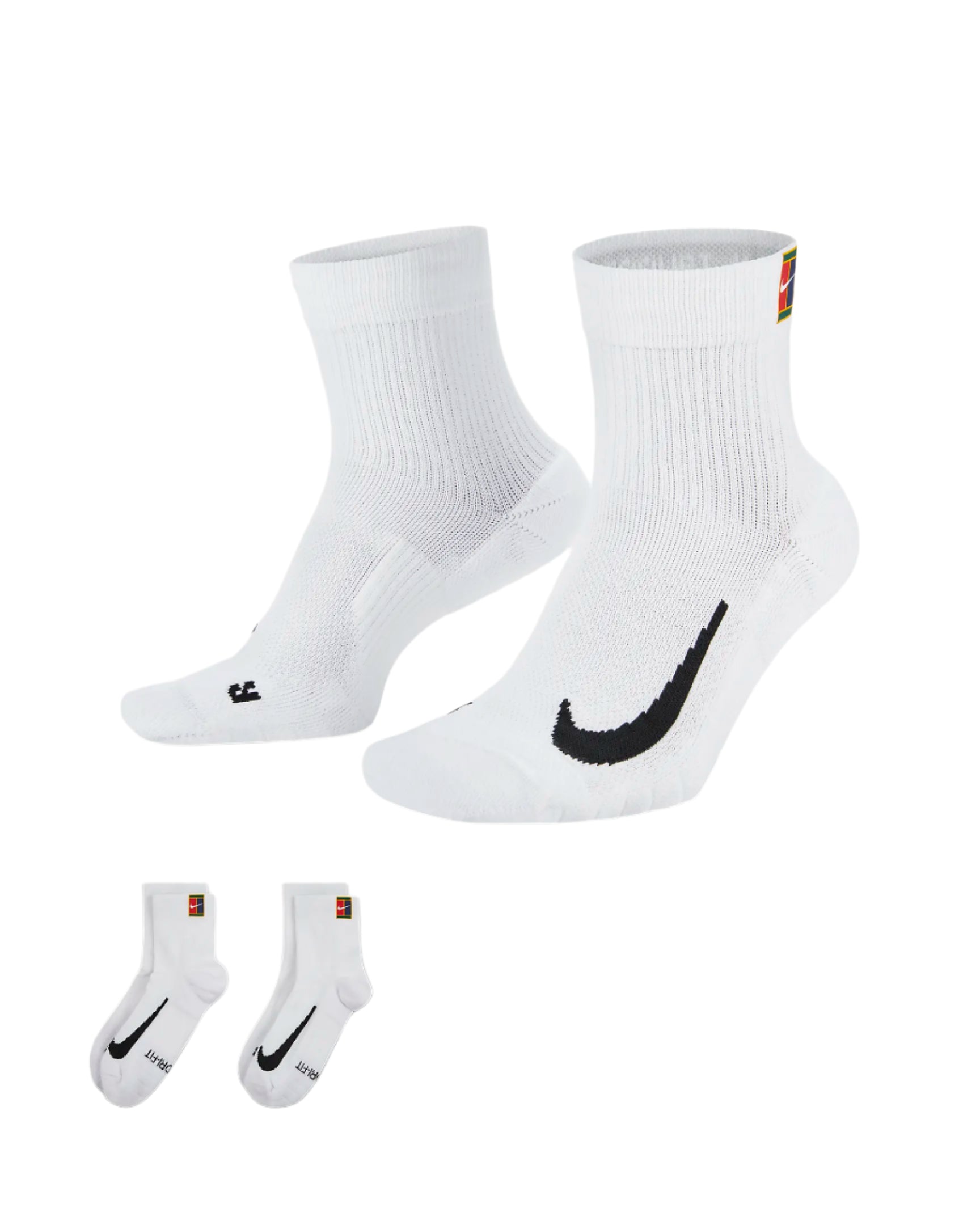 NikeCourt Multiplier Max Sock featuring maximum cushioning, sweat-wicking fabric, supportive arch fit, and durable athletic construction.