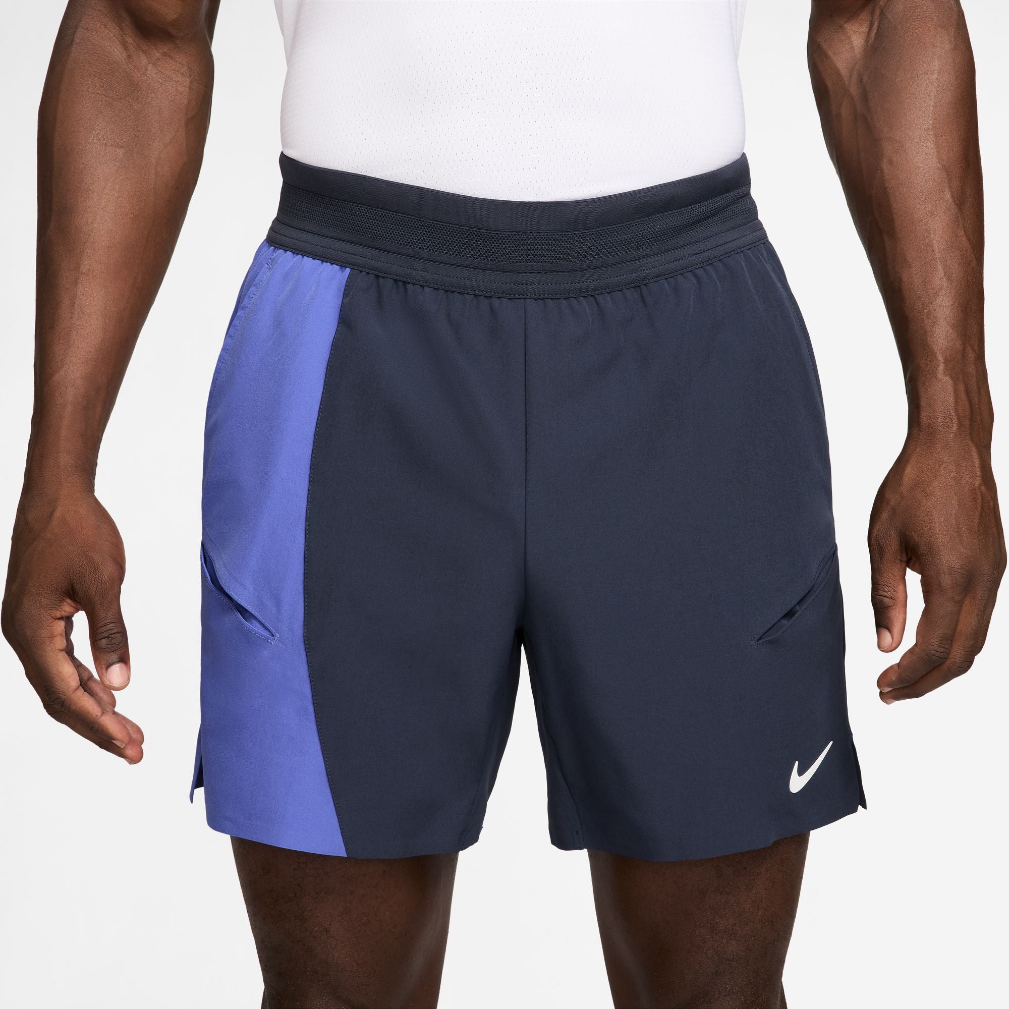 NikeCourt Slam Men's Dri-FIT Tennis Shorts featuring sweat-wicking performance fabric, breathable comfort, athletic fit, and court-ready styling.