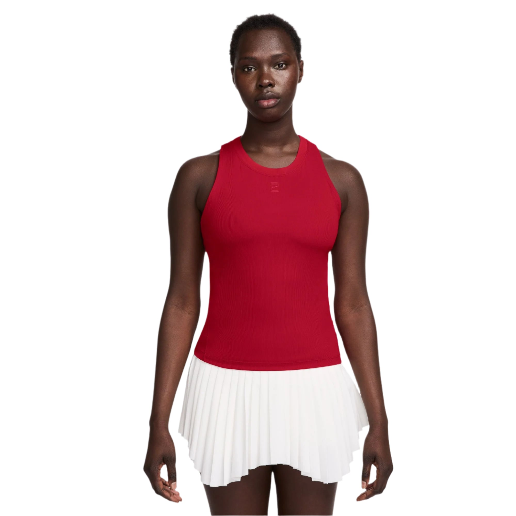 NikeCourt Women's Dri-FIT Advantage Tennis Tank featuring sweat-wicking performance fabric, breathable comfort, athletic fit, and court-ready styling.