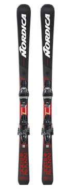Nordica Dobermann Combi Pro S junior race skis with FDT 7.0 bindings for slalom and giant slalom training, 2027 model.